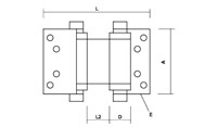 Dobradiça vaivém 650 esquema